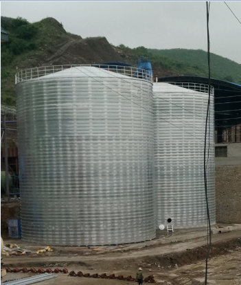 祁阳粮食钢板仓的安装全过程不用热焊接